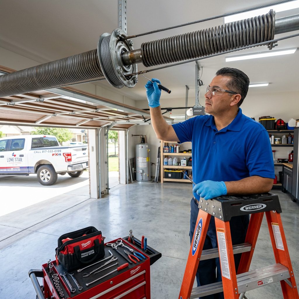Door Balance Check: Stays put halfway when lifted manually in Haltom City TX